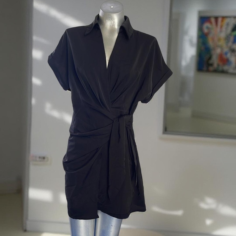 Shein size S Black Wrap Dress